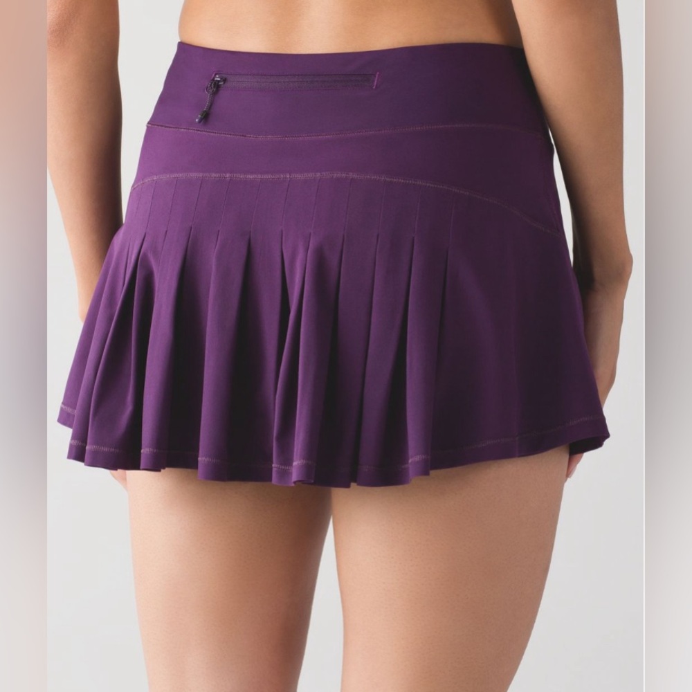Purple Pleated Active Skort